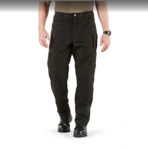 5.11 Tactical Men's‎ Black Cargo Pants Flex-Tac Ripstop Work Utility - Size 36
